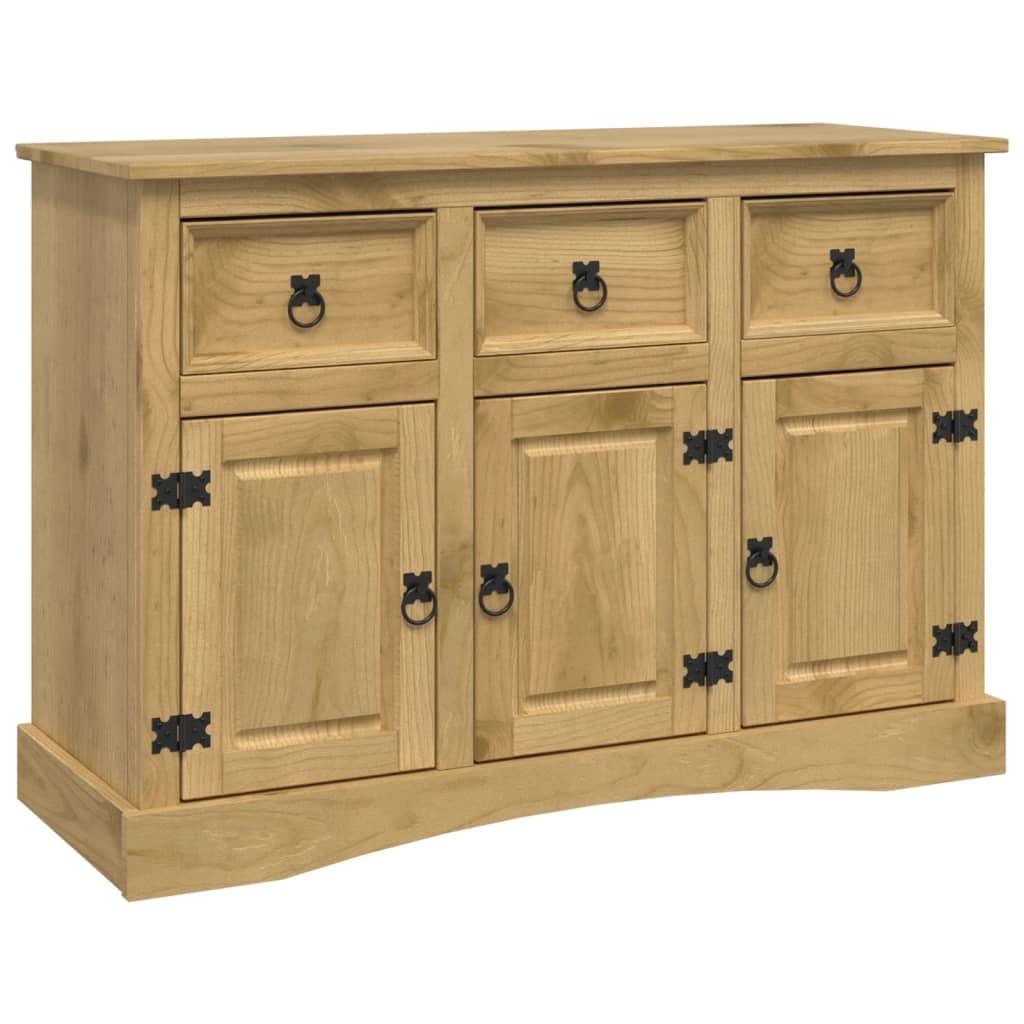 vidaXL Sideboard Drawer Cupboard Buffet Storage Cabinet Solid Mexican Pinewood