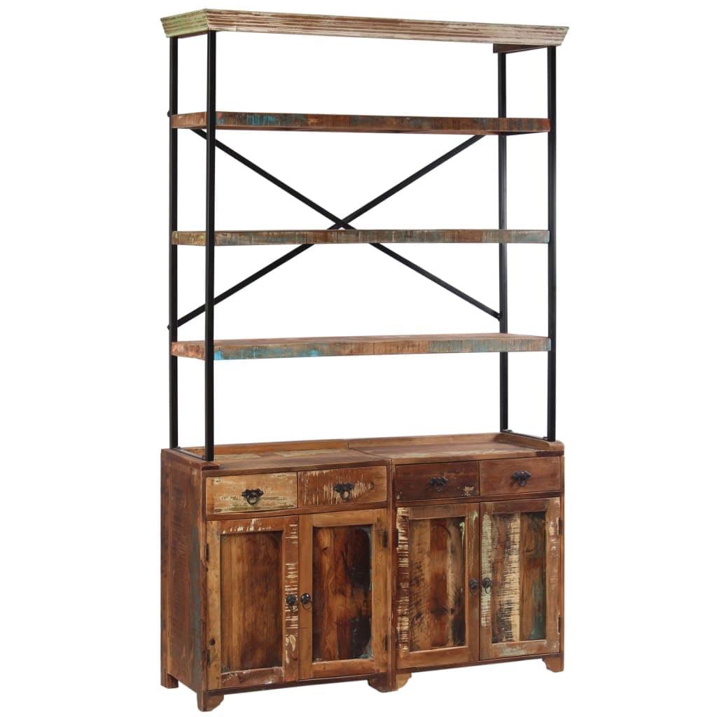 vidaXL Sideboard Highboard Buffet Shelves Side Unit Tall Cupboard Mango Wood