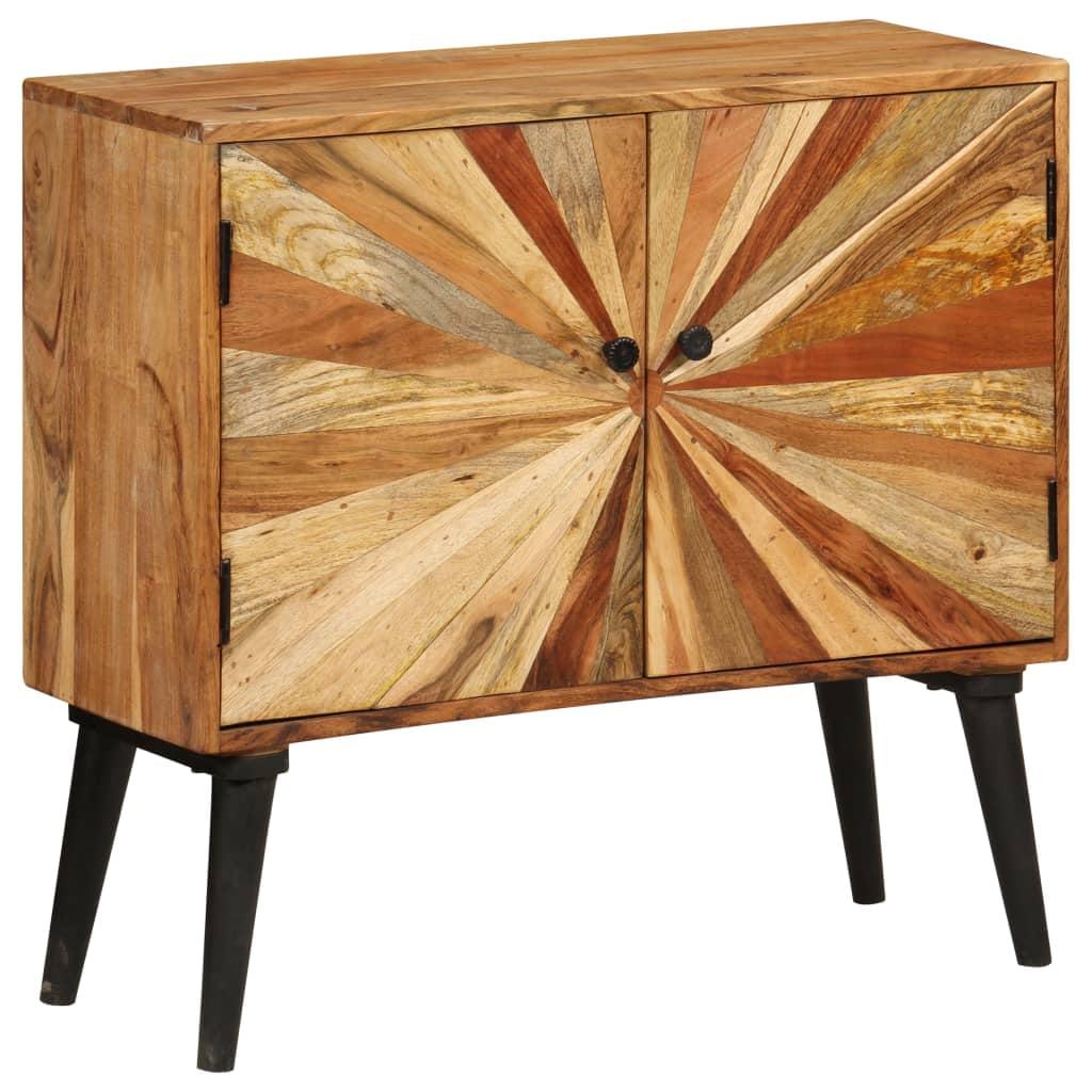 Natural Solid Mango Wood Rustic Sideboard 33.5"x11.8"x29.5"