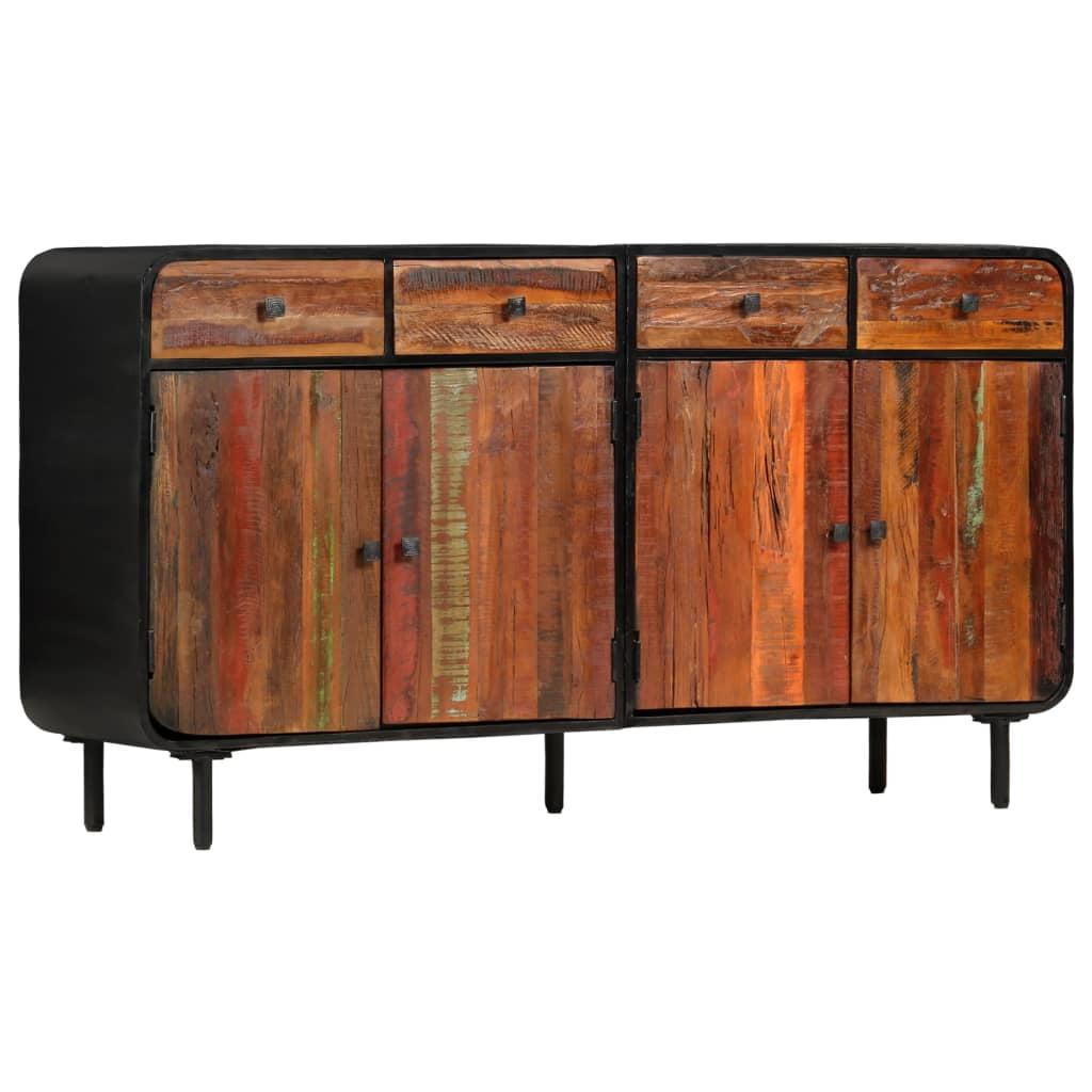 Vintage Reclaimed Wood and Steel 55" Sideboard with Ample Storage