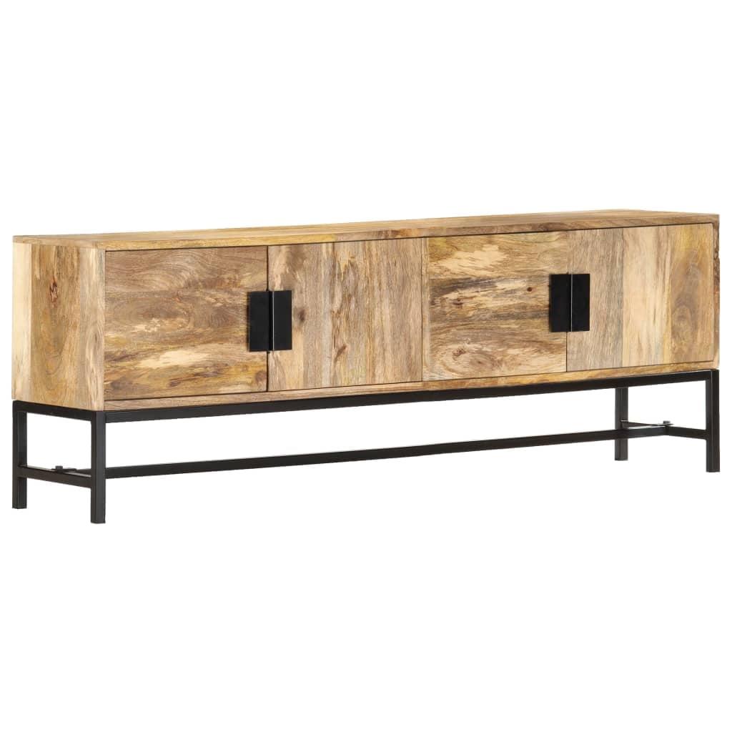 vidaXL TV Stand 55.1"x11.8"x19.7" Solid Wood Mango