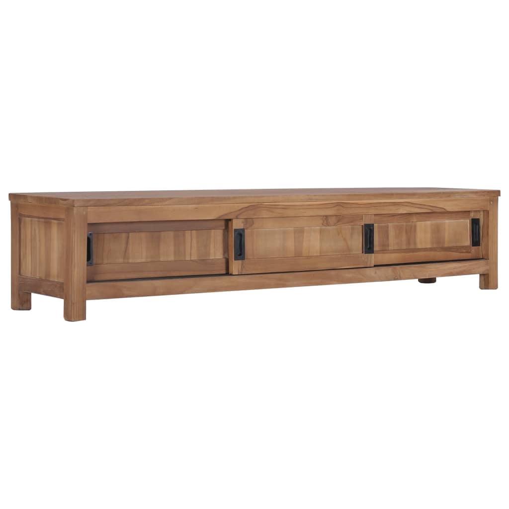 TV Stand 59.1" x 11.8" x 11.8" Solid Wood Teak