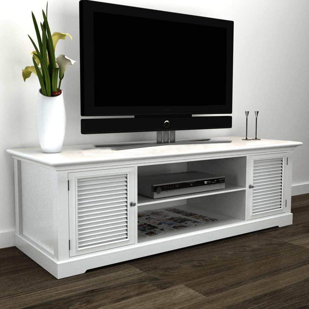 vidaXL TV Stand White Wood