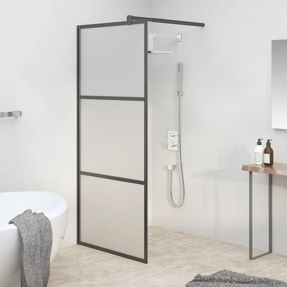 VidaXL 151877 VidaXL Walk-in Shower Wall 35.4" x 76.8" Frosted ESG Glass