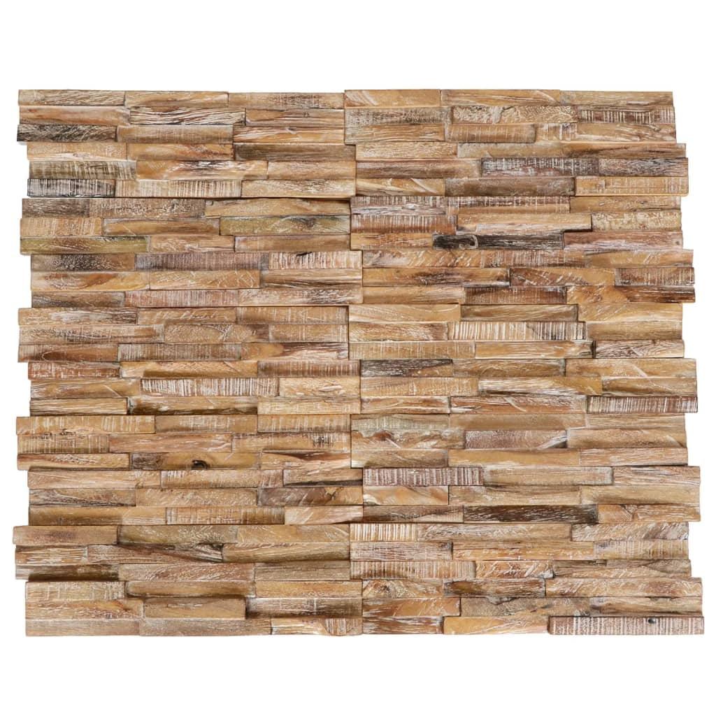 vidaXL Wall Cladding Panels Wall Covering Panels Wood Planks Solid Teak Wood