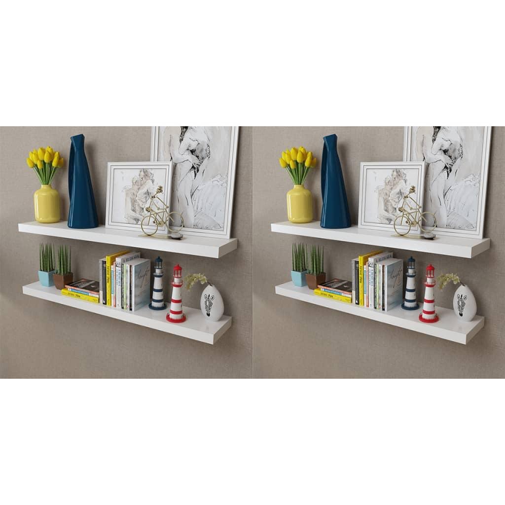 vidaXL Wall Shelves 4 pcs White 39.4"