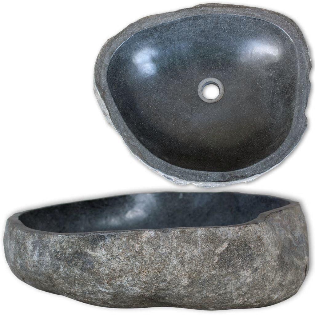 Natural River Stone Oval Bathroom Sink