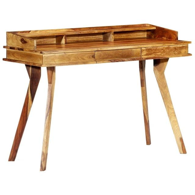 vidaXL Writing Desk 45.3"x19.7"x33.5" Solid Sheesham Wood