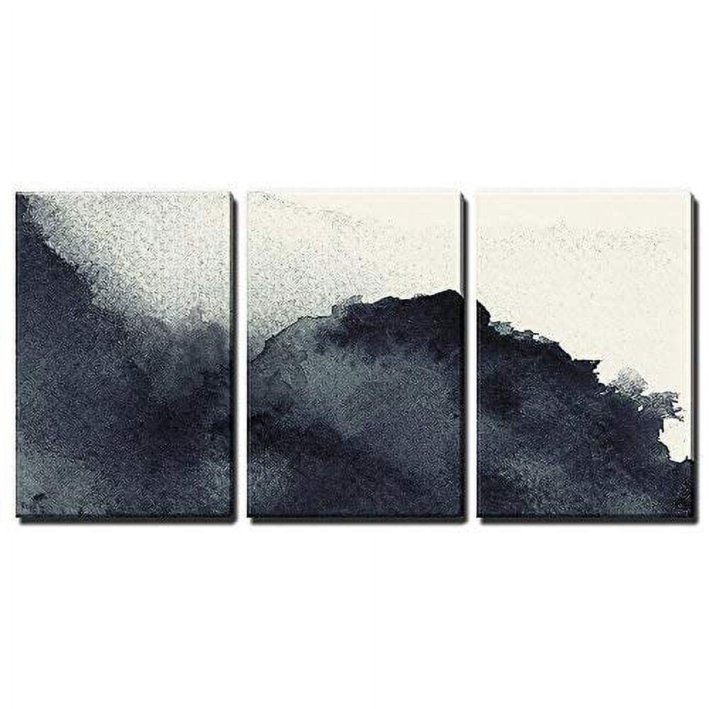 Triptych Faded Gradient Zen Ink Dots Abstract Framed Canvas Art 3 Pieces Painting Print Wall Decor