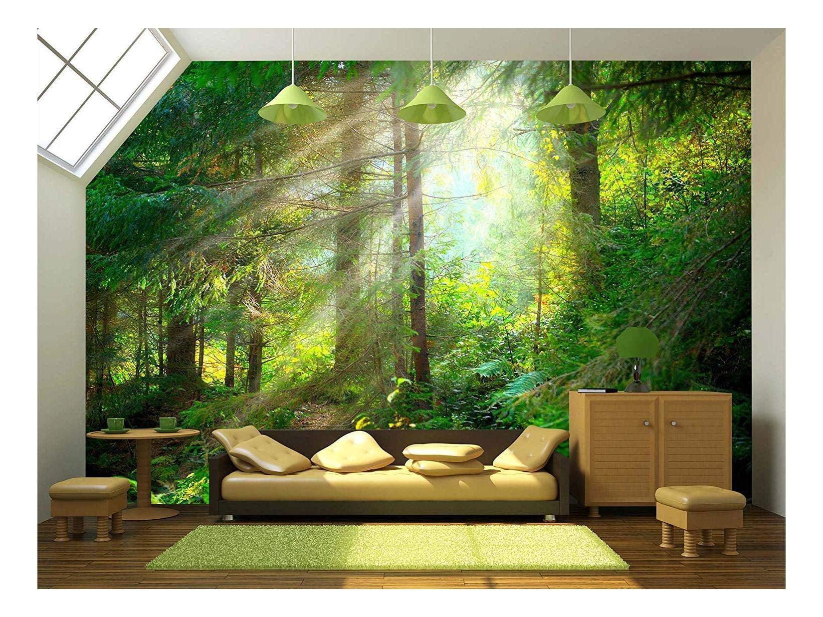 IDEA4WALL Forest Nature Landscape Peel & Stick Border