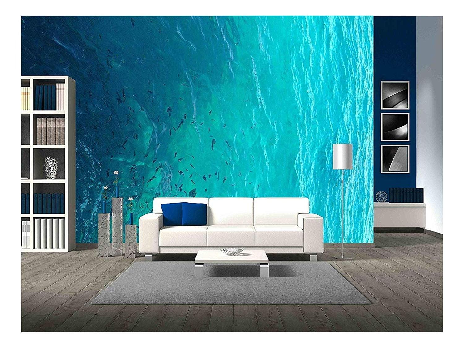 wall26 - Clear Water Ocean - Removable Wall Mural | Self-Adhesive Large Wallpaper - 66x96 inches