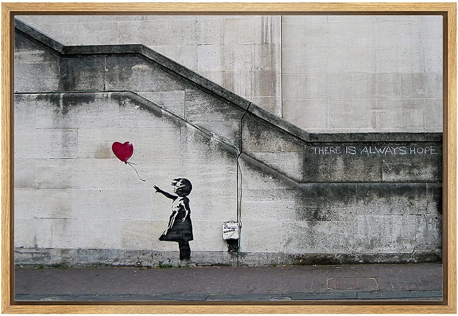 Pop Urban Street " Banksy There Is Always Hope Girl With Balloon "