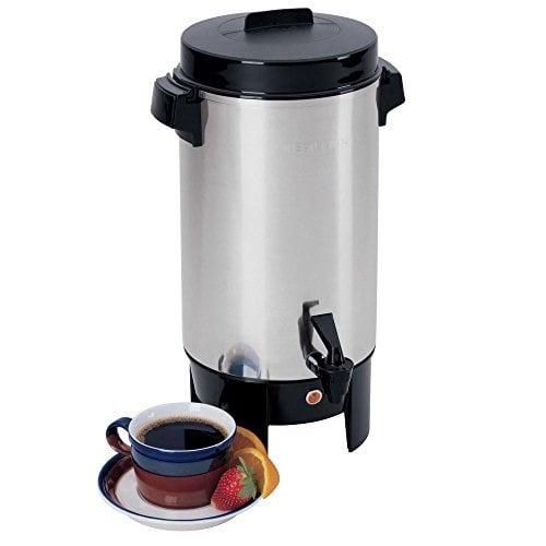 Polished Aluminum 42-Cup Freestanding Coffee Urn