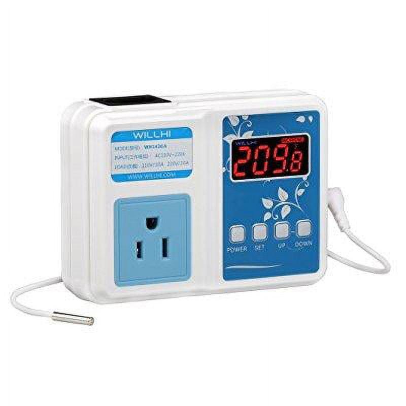 WH1436A Blue and White Digital Temperature Controller