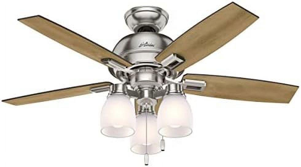 44" Donegan 5 - Blade Standard Ceiling Fan with Pull Chain and Light Kit Included