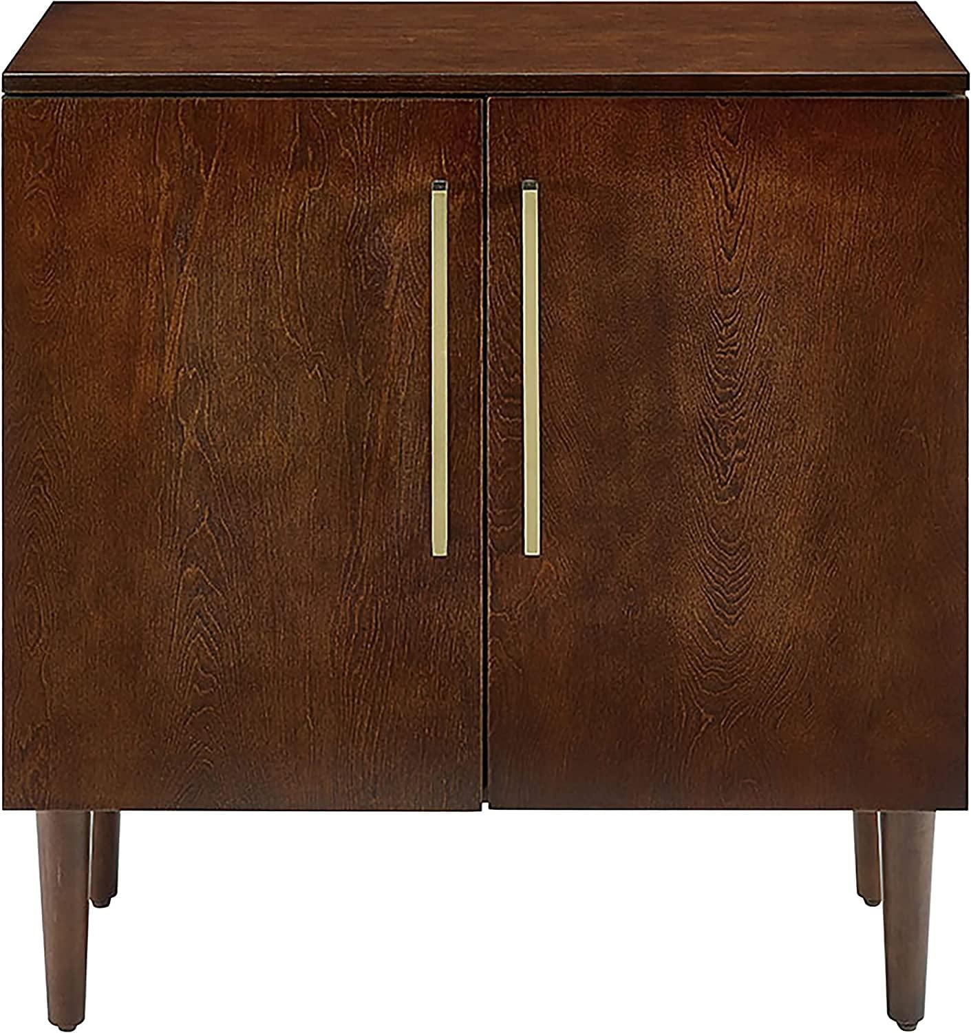 Mid-Century Modern Everett Mahogany Console Cabinet with Storage