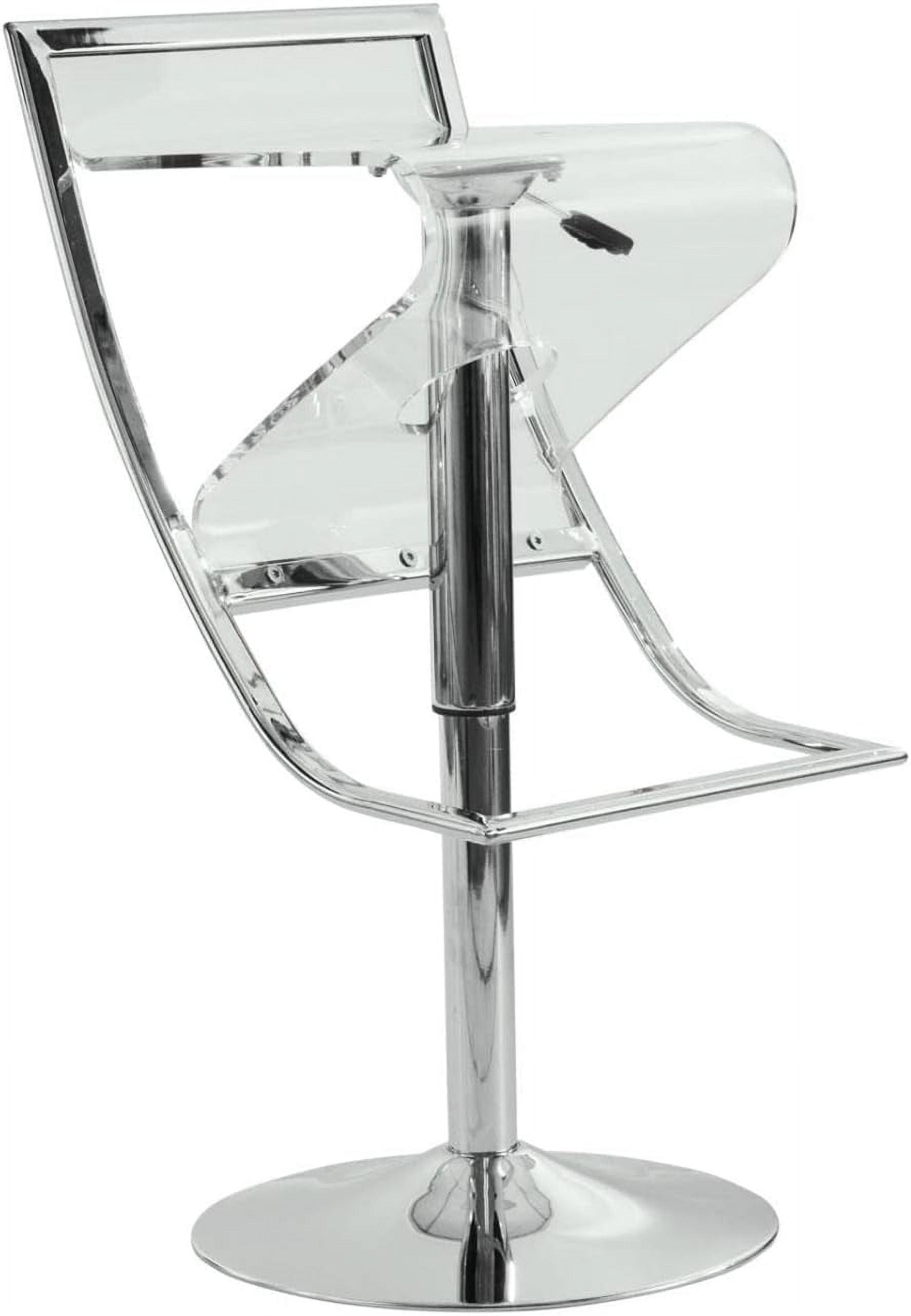 Napoli Clear Acrylic Adjustable Swivel Bar Stool