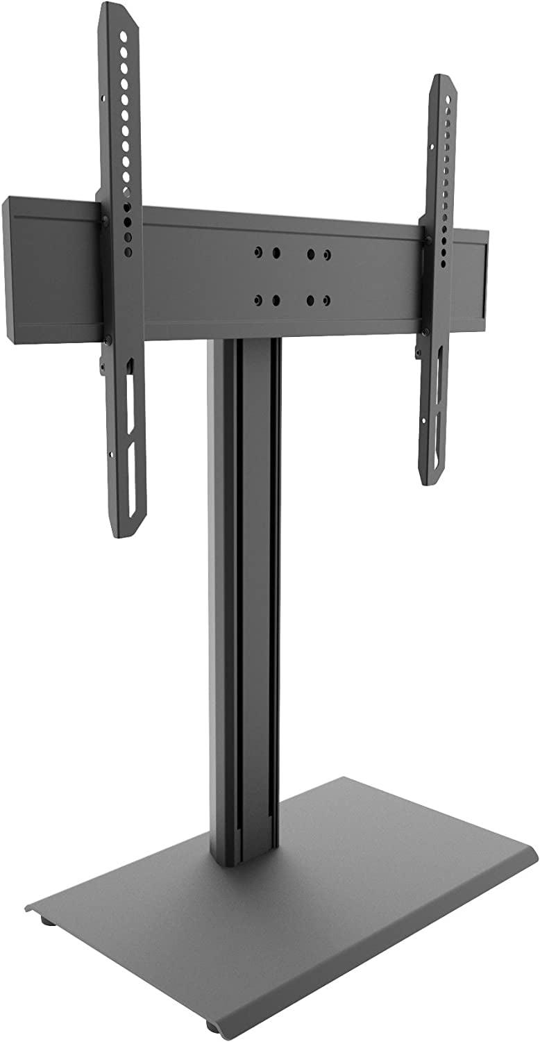 Adjustable Swivel 25.6" Black Desktop TV Stand for 37"-65"