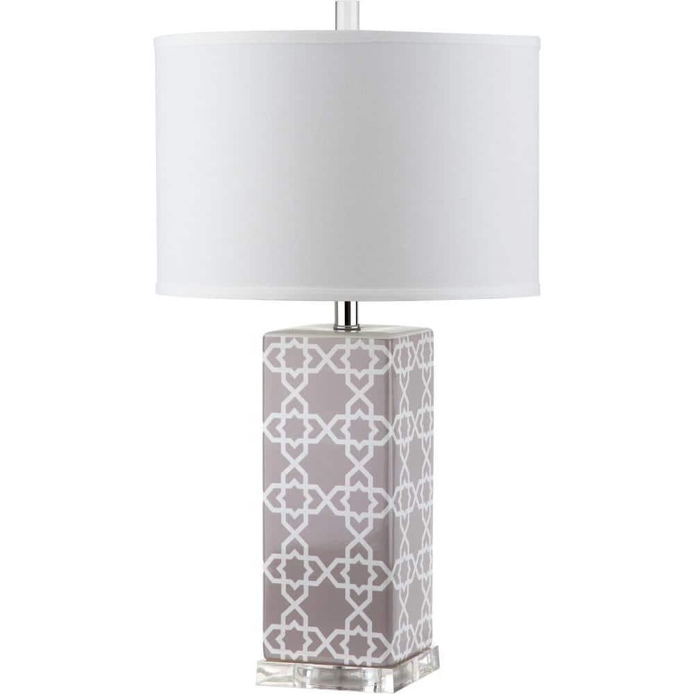 Quatrefoil Table Lamp (Set of 2) - 27 Inch Height - LIT4133 - Grey - Safavieh