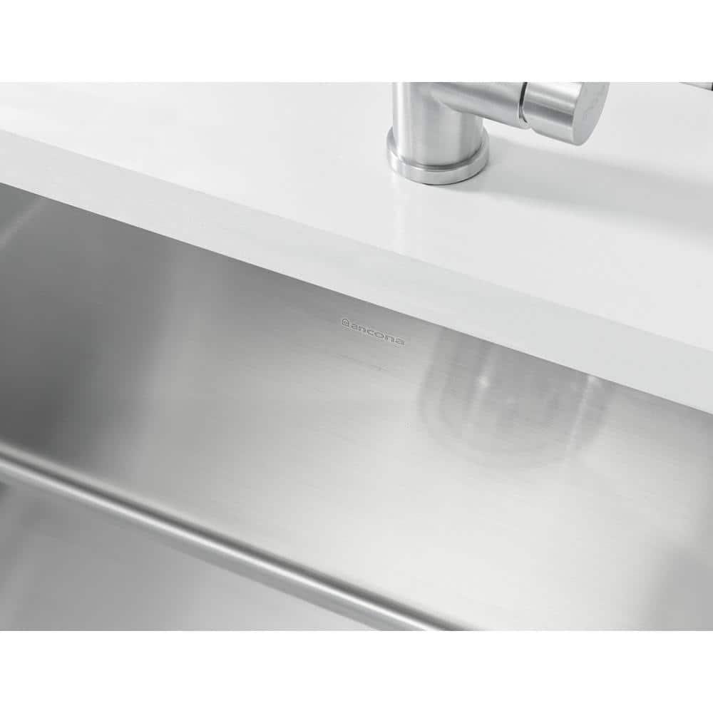 Holbrook Matte White and Stainless Steel 30 in. Farmhouse Apron Kitchen Sink