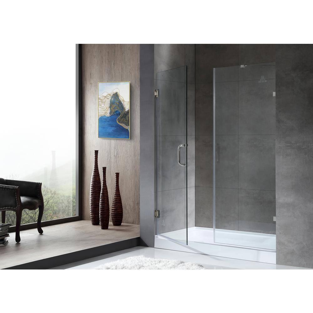 Consort 72" H Hinged Frameless Shower Door