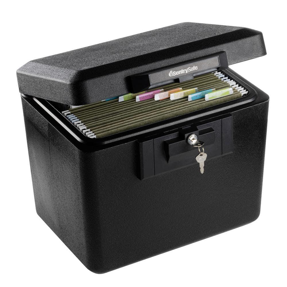 BEACHWATER POOL & SPA, LLC Fireproof Document Box With Key Lock, Safe Secures Files And Documents For Home Or Office