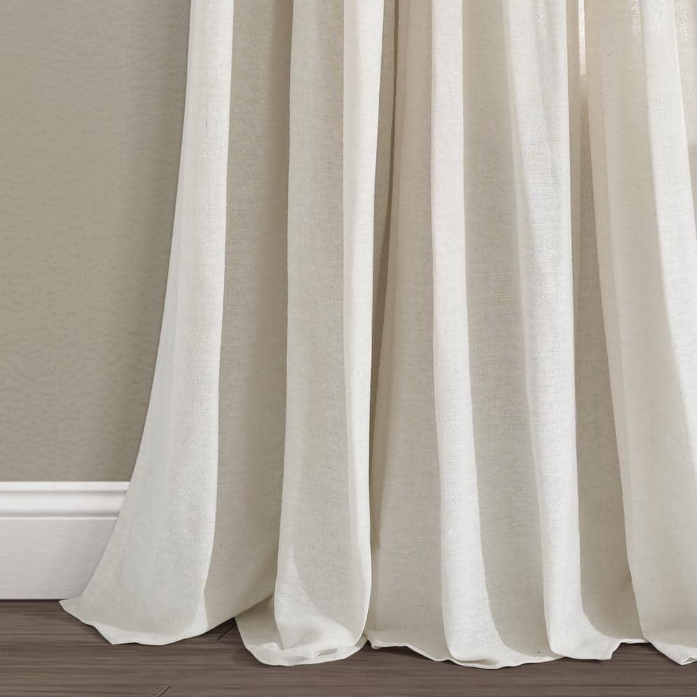 Lush Decor Beckham Window Semi-Sheer Rod Pocket Single Curtain Panel