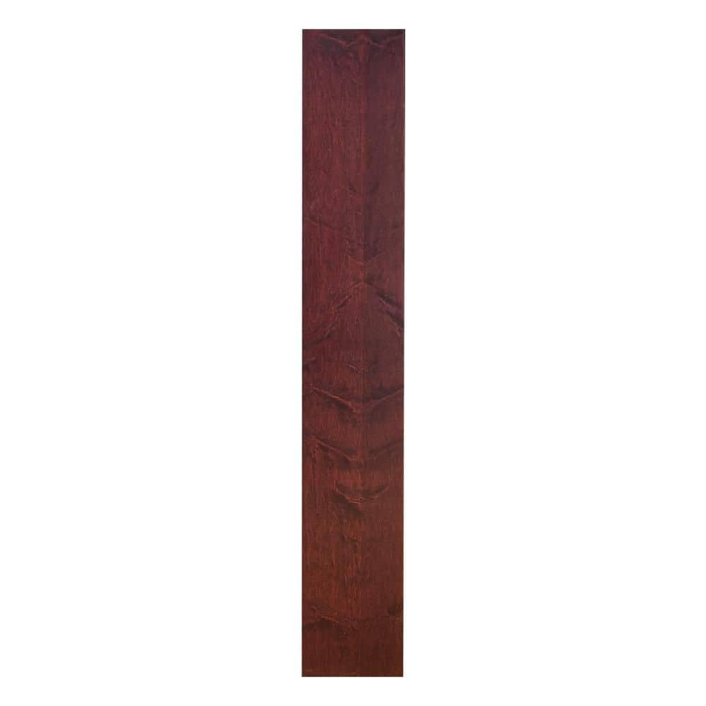12 Shelf Double Wide Wood Bookcase, 84 inch Tall - Cherry Finish