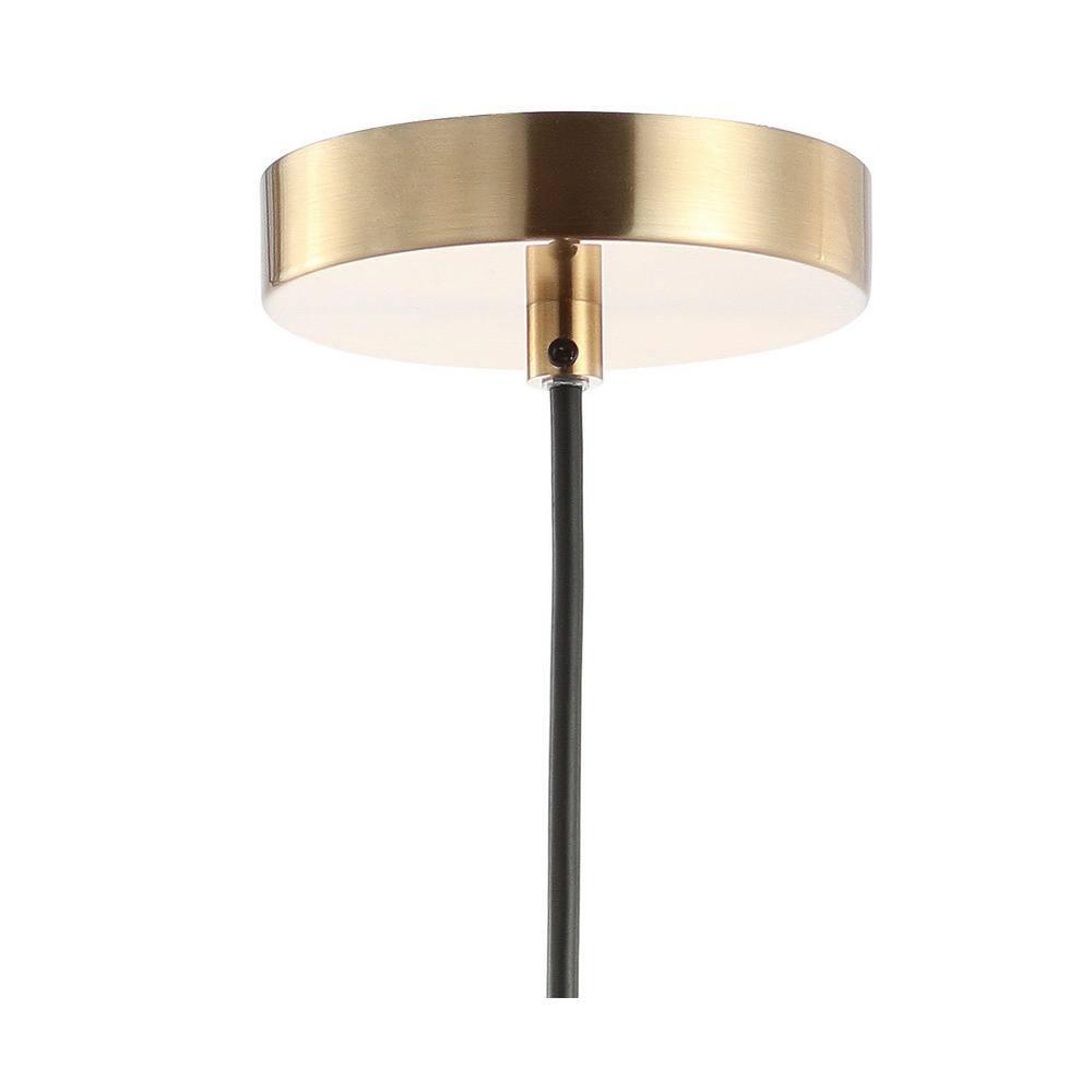 JONATHAN Y JYL6131A Apollo 6" Metal LED Pendant Contemporary Dimmable Adjustable Dining Room Living Room Kitchen Foyer Bedroom Hallway, Black/Brass Gold