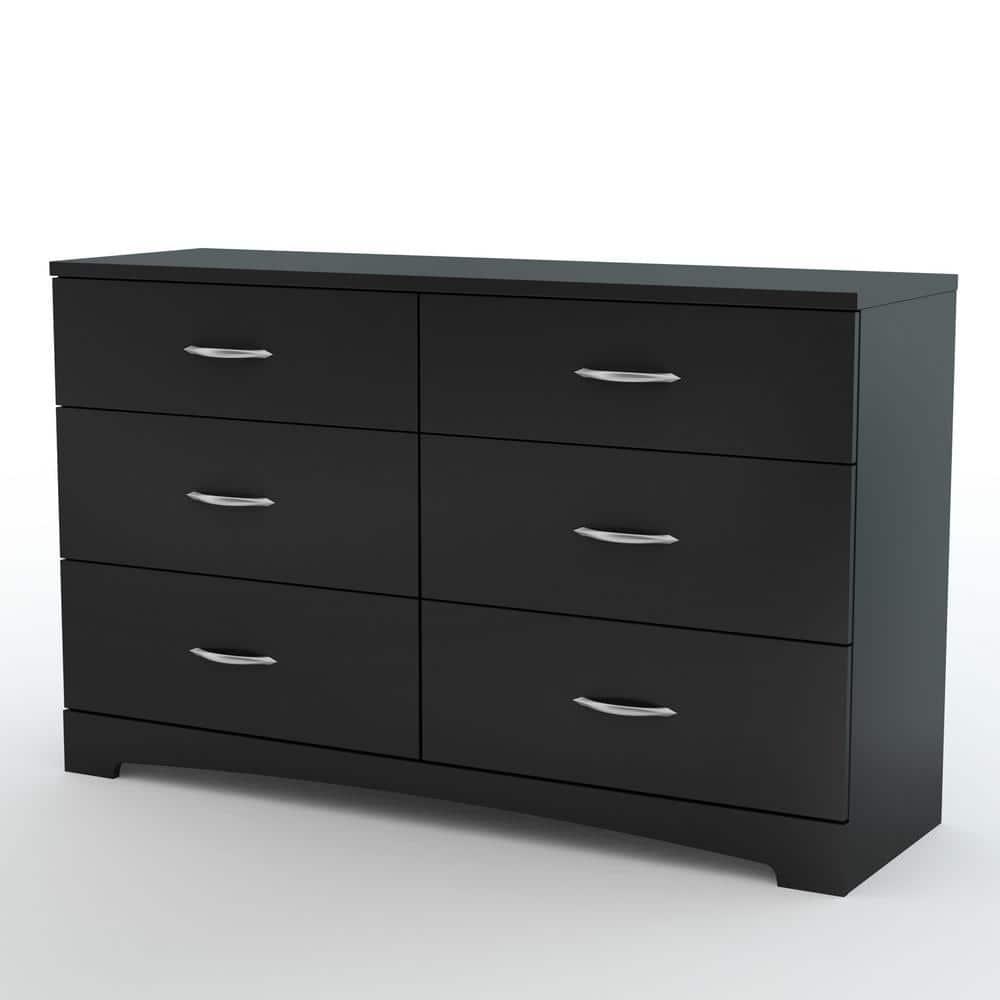South Shore Step One, Contemporary Dresser,  Black