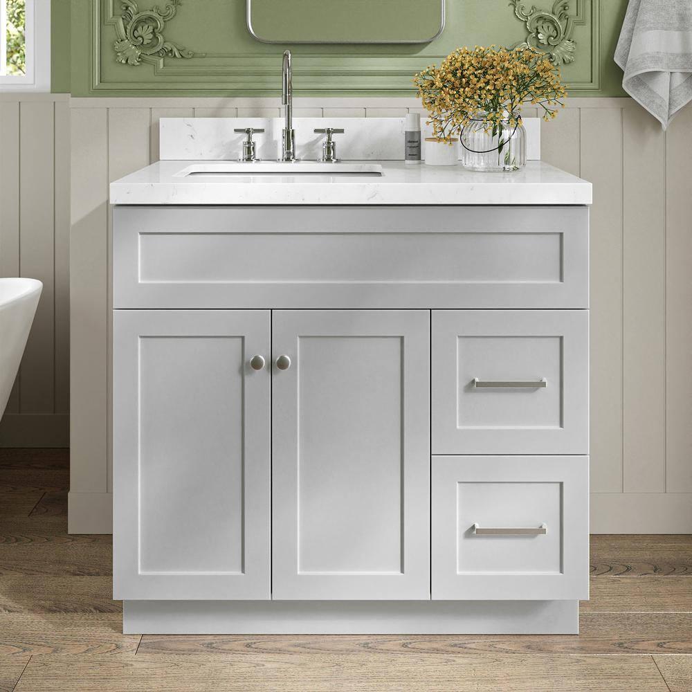 Ariel F036s-L-Bc Hamlet 36" Single Free Standing Vanity Cabinet Only - Grey