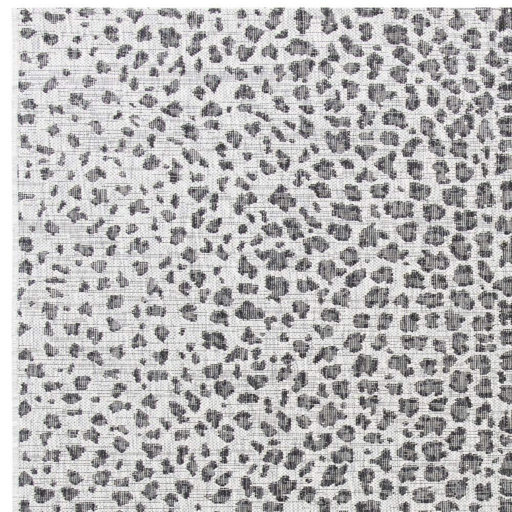 Courtyard CY8505 Power Loomed Indoor/Outdoor Area Rug - Gray/Black - 3'x3' - Safavieh.
