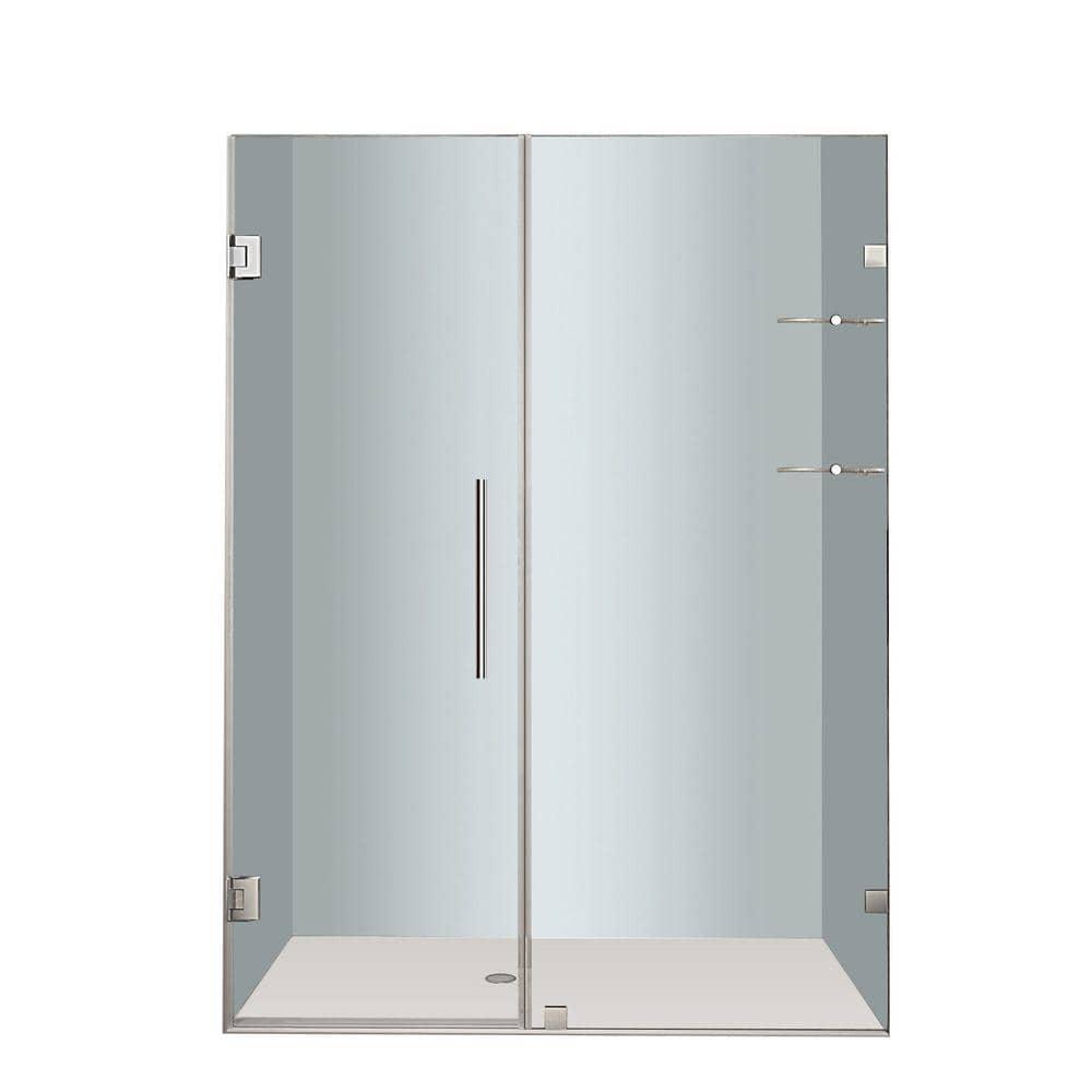 Nautis GS 72" H Hinged Frameless Shower Door