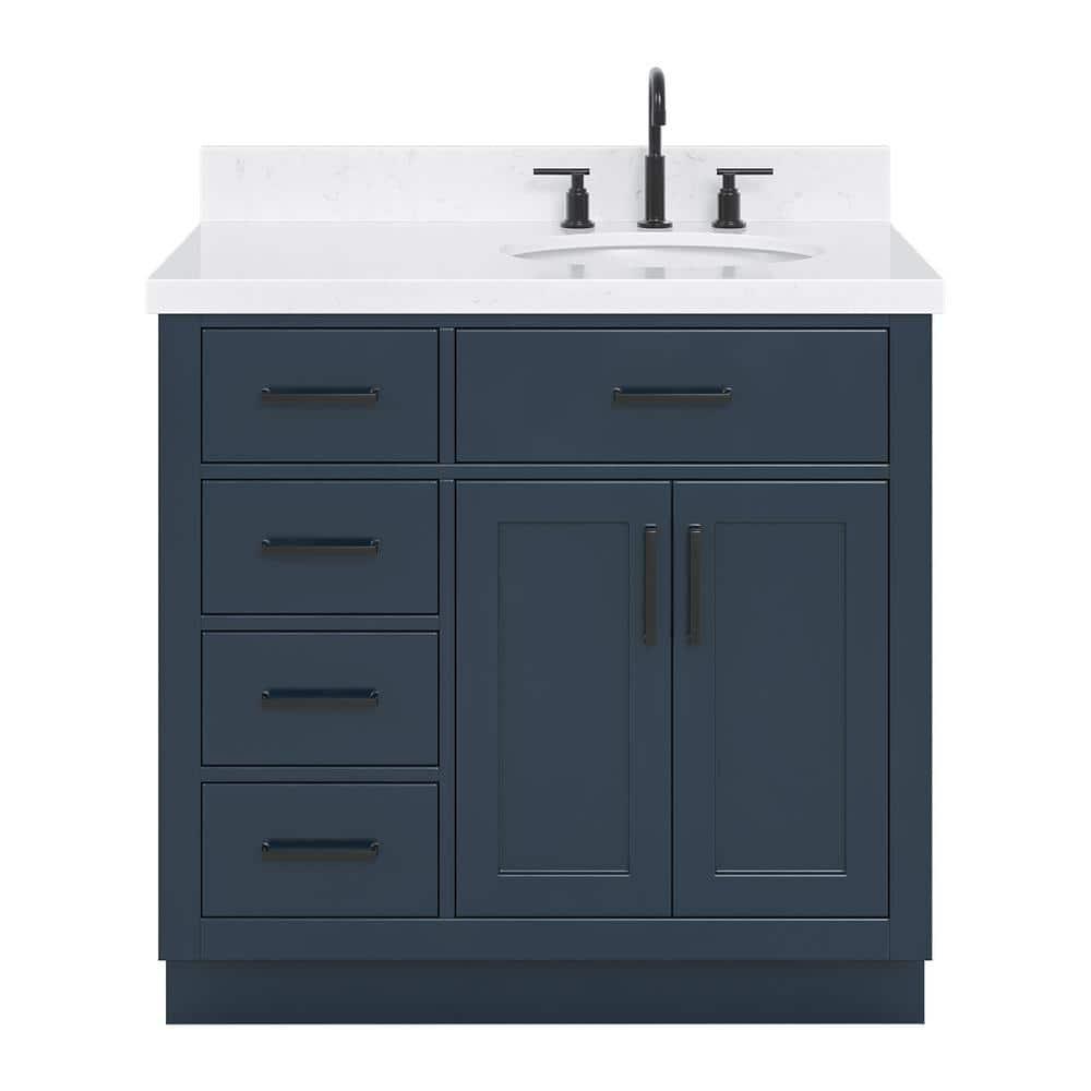 Ariel T036srcqovo Hepburn 36" Free Standing Single Basin Vanity Set - Blue
