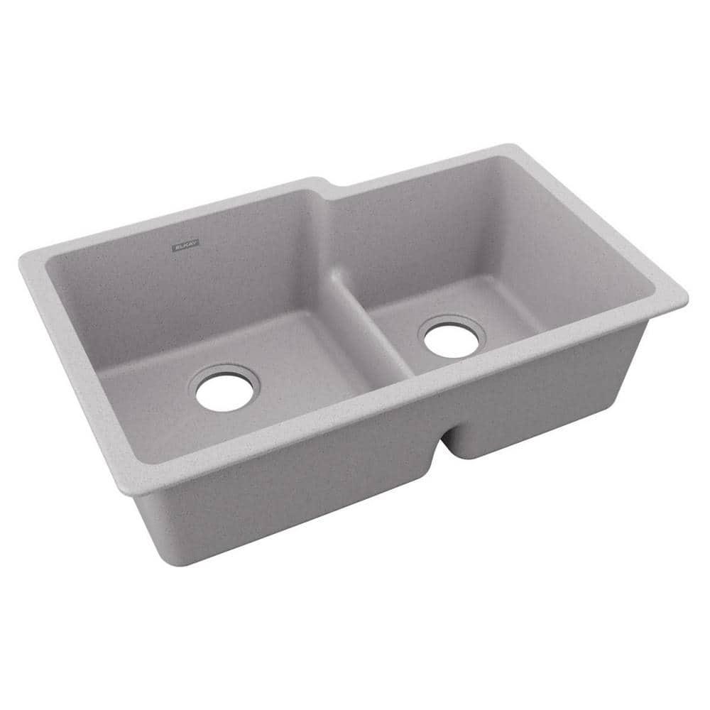 Elkay Quartz Classic 33" L x 21" W Double Basin Undermount Kitchen Sink