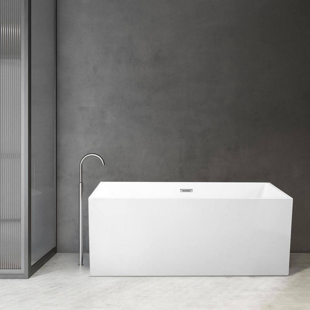 Persephone 59.1'' x 29.5'' Freestanding Soaking Acrylic Bathtub