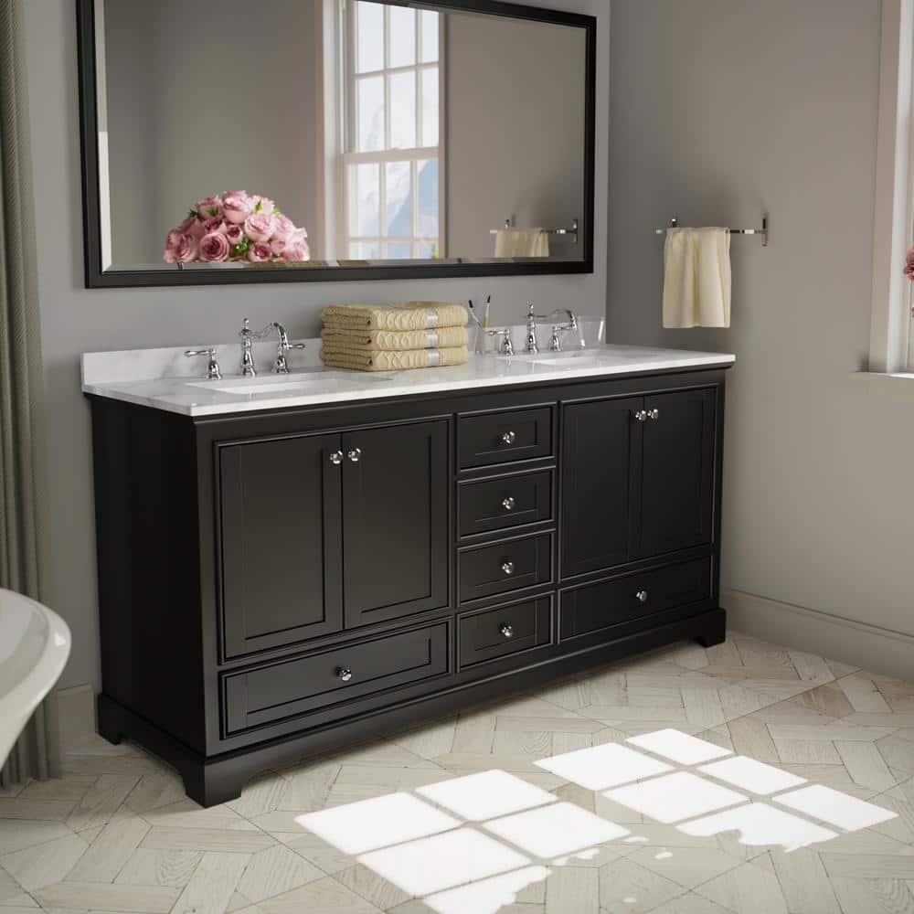 Wyndham Collection Deborah 71" Double Bathroom Vanity Base Only