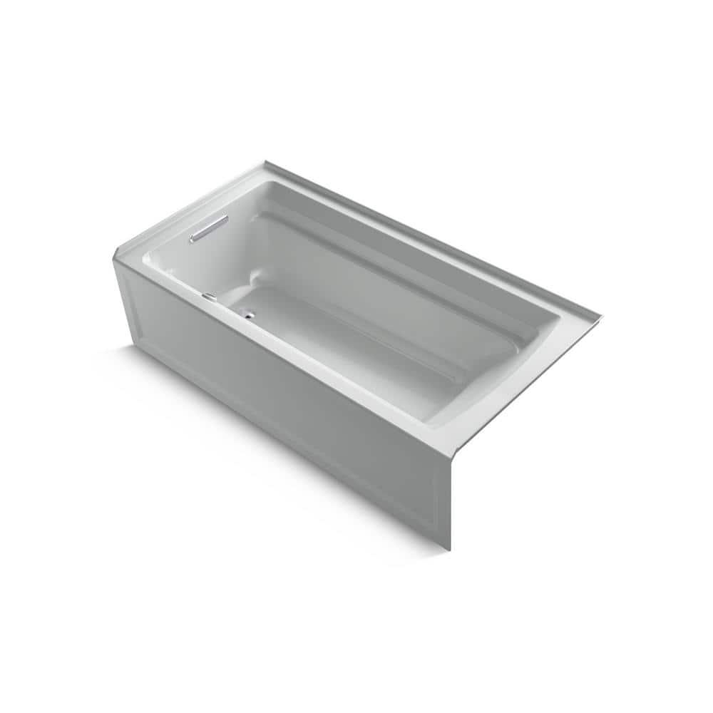 72" x 36" Acrylic Alcove Soaking Bathtub with Comfort Depth