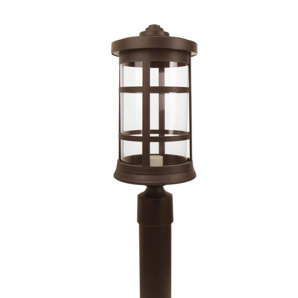 Solus Artisan Cylinder Post Top Fixture with Clear Acrylic Lens