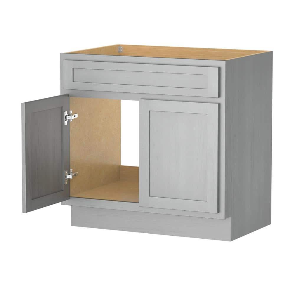 Vanity Art 39 Inch Double Shutter Door Bathroom Vanity Base Cabinet with Soft Closing Shaker Drawer, Strudy Floor Mount Storage Cabinet Organizer for Bedroom, Living Room, Kitchen, VA4039-S