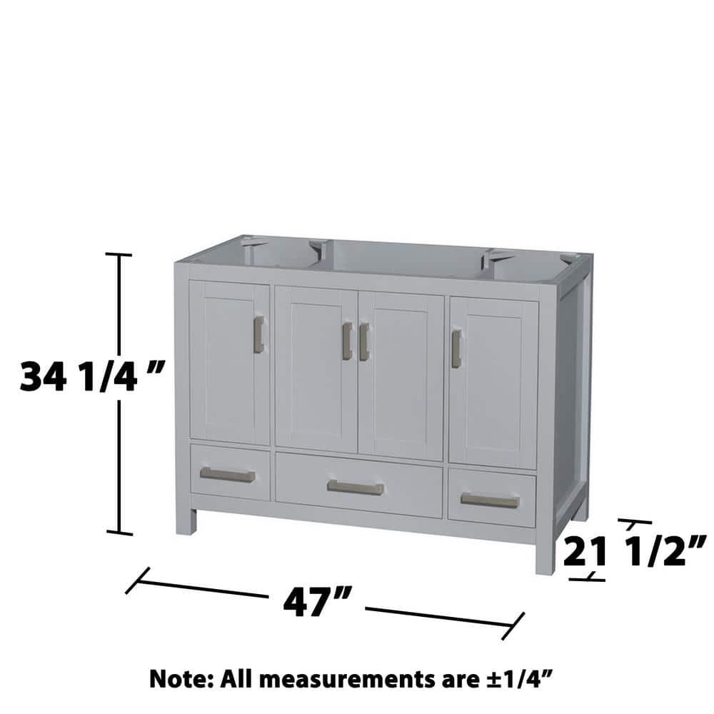 Wyndham Collection Sheffield 47" Freestanding Single Vanity Base Only