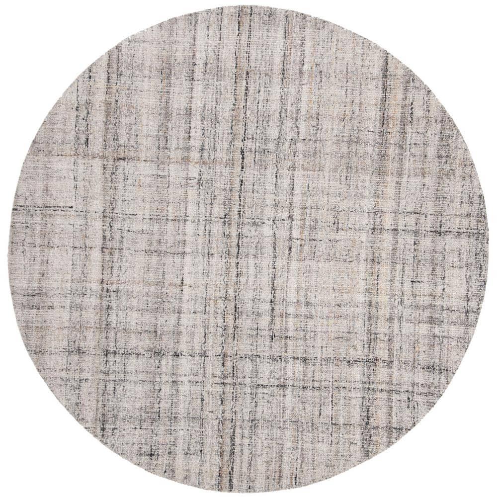 Abstract ABT141 Handmade Indoor Area Rug - Camel/Black - 6' Round - Safavieh