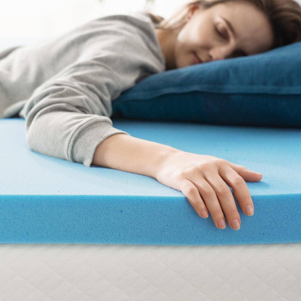 Zinus 2" Green Tea Cooling Gel Memory Foam Mattress Topper, Twin