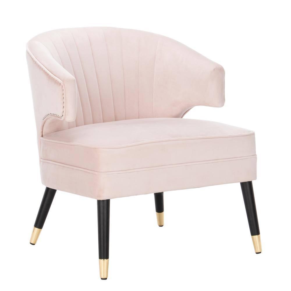 Stazia Wingback Accent Chair - ACH4502 - Blush/Black - Safavieh