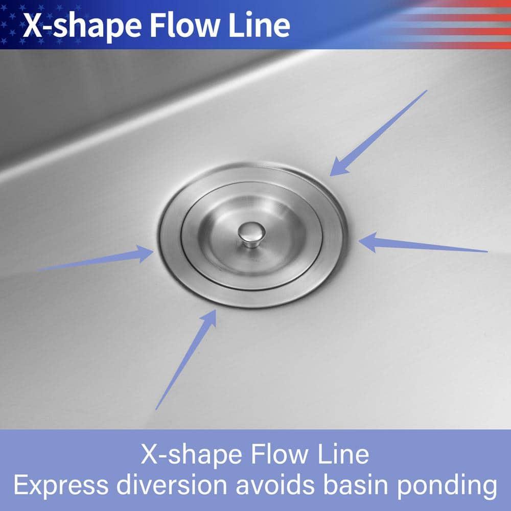 24'' L Farmhouse / Apron Single Bowl Stainless Steel Kitchen Sink