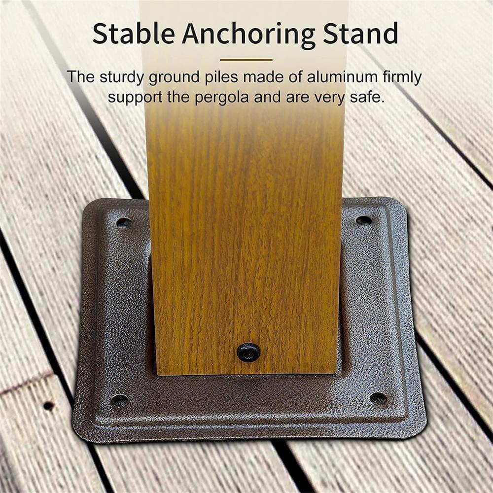 TOTAL Outdoor 10' X 13' Outdoor Aluminum Pergola with Retractable Weather-Resistant Canopy, Perfect for BBQs, Parties, Backyard, Deck, Garden, and Beach (Wood-looking)