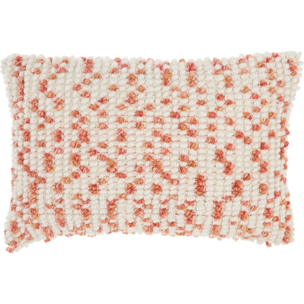 Nourison Outdoor Pillows Coral Decorative Throw Pillow , 14"X20"