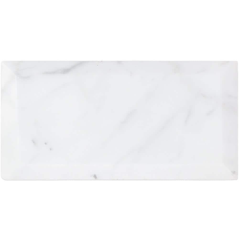 Calacatta 3" x 6" Marble Marble Look Subway Wall & Floor Tile