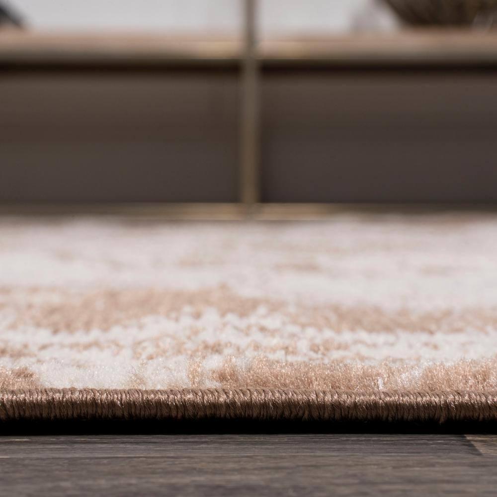 4'x6' Alhambra Ornate Medallion Modern Area Rug, Brown/Cream - JONATHAN Y
