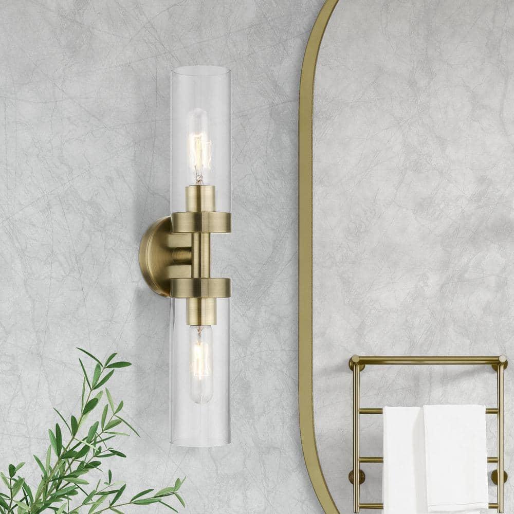 Livex Lighting Ludlow 2 - Light Vanity in  Antique Brass